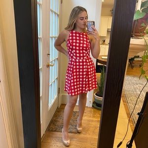 Red and white checkered Aqua dress ❤️
